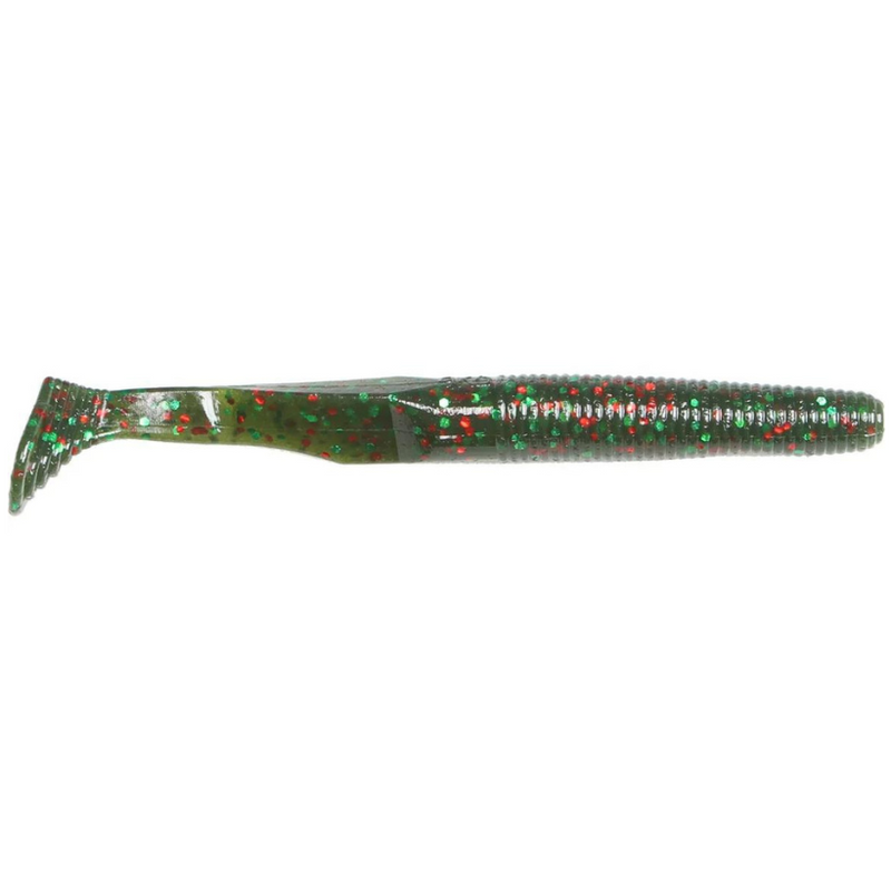 Load image into Gallery viewer, Yamamoto Swim Senko Swimbaits - Watermelon and Red and Green Flake
