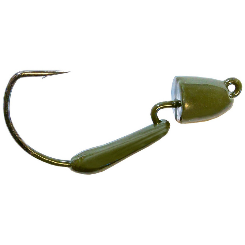 Load image into Gallery viewer, Z-Man Finesse Bulletz Weedless Jigheads - Green Pumpkin
