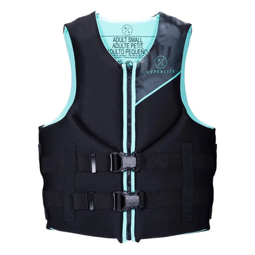 Hyperlite Women's Indy CGA Life Jacket - Black and Aqua