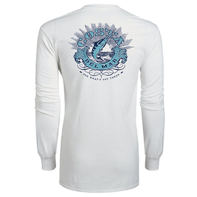 Costa Classic Long Sleeve T-Shirt White Back