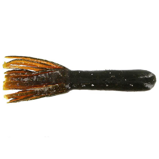 Big Bite Baits Tour Flipper Tube - Green Pumpkin Orange Trail