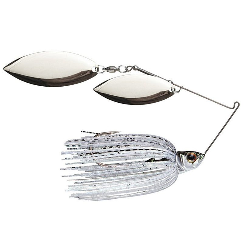 Load image into Gallery viewer, Revenge Baits Deep Runner Double Willow Nickle Spinnerbaits - White
