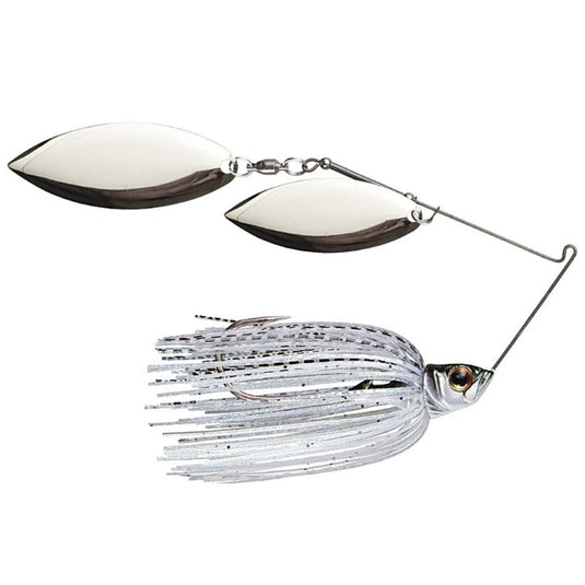 Revenge Baits Deep Runner Double Willow Nickle Spinnerbaits - White