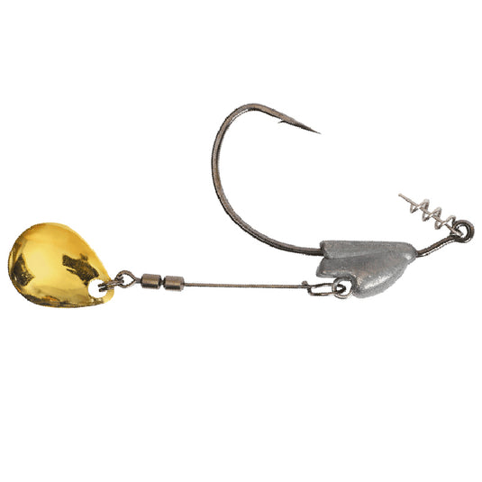 Owner Twist-Lock Flashy Swimmer Gold Colorado Blade Hooks