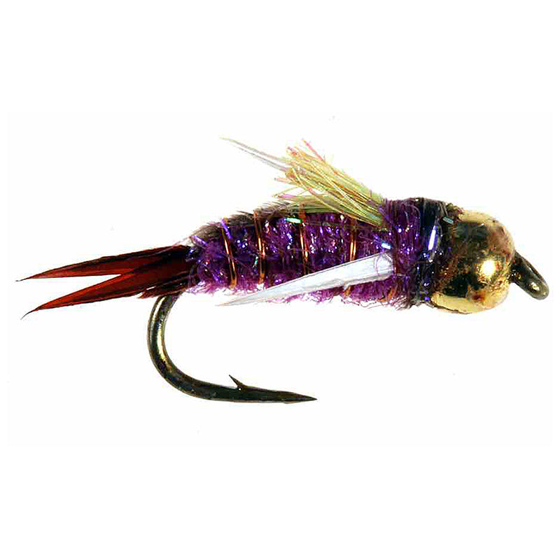 Load image into Gallery viewer, Umpqua Psycho Prince Gold Bead Flies - Purple
