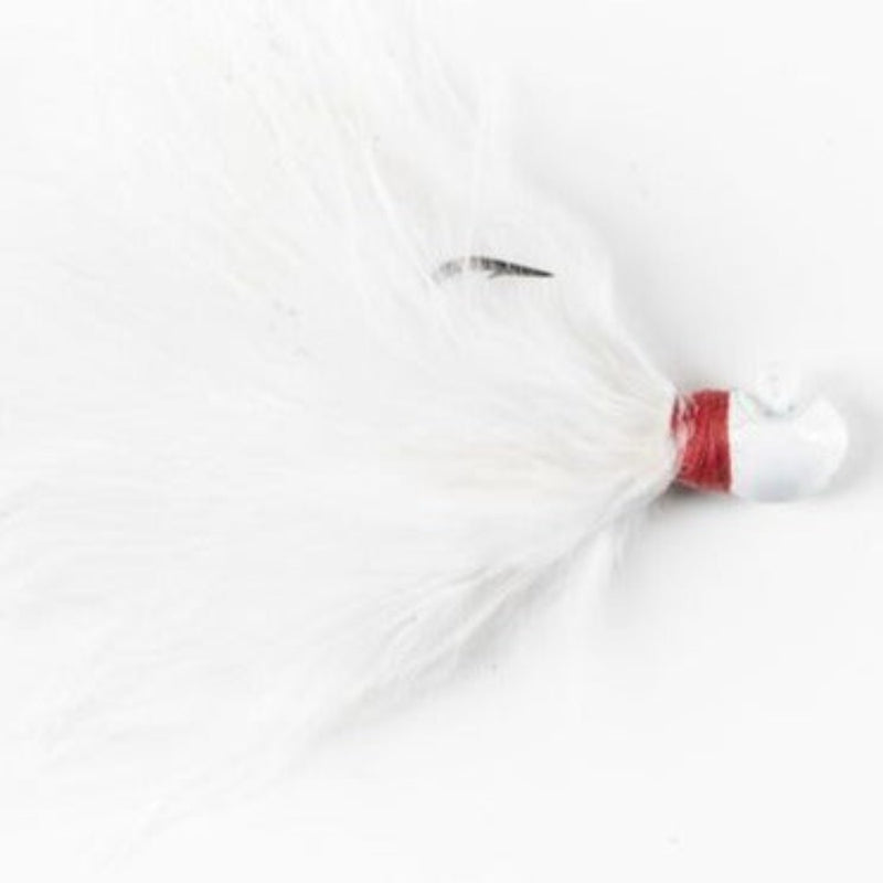 Load image into Gallery viewer, White River Zig Jigs - White and Red Tie
