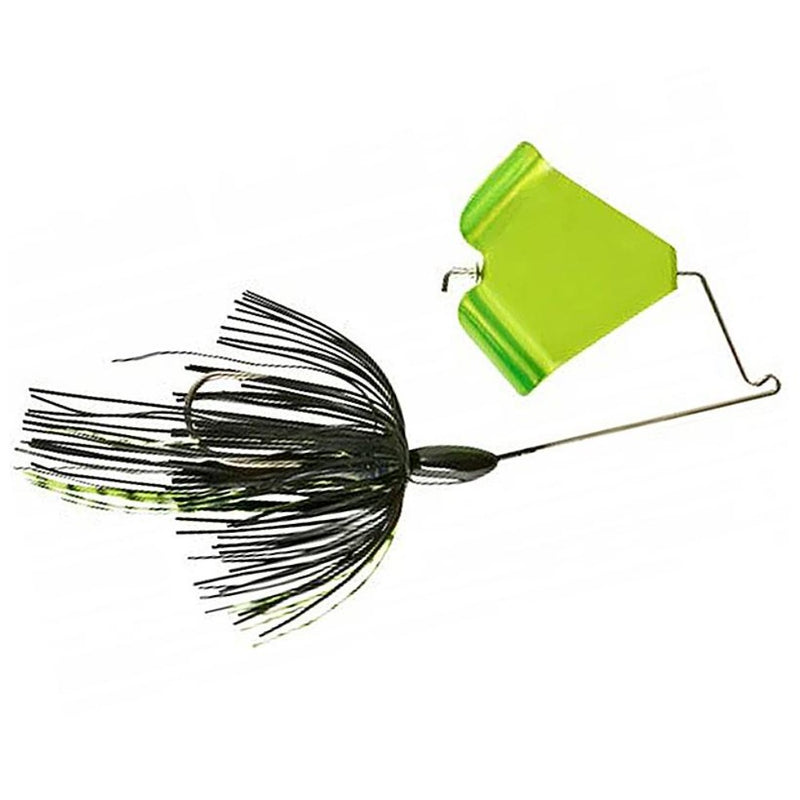 Load image into Gallery viewer, War Eagle Buzz Baits - Black and Chartreuse with Chartreuse Blade
