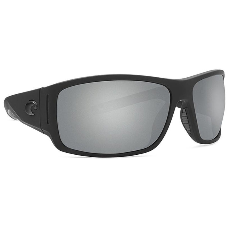 Load image into Gallery viewer, Costa Cape Sunglasses - Matte Black Frame with Silver Gray Mirror Plastic Lens
