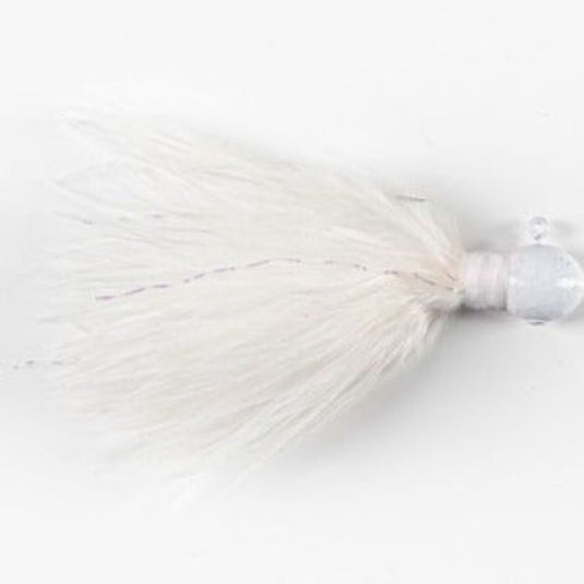 White River Zig Jigs - White and Krystal Flash