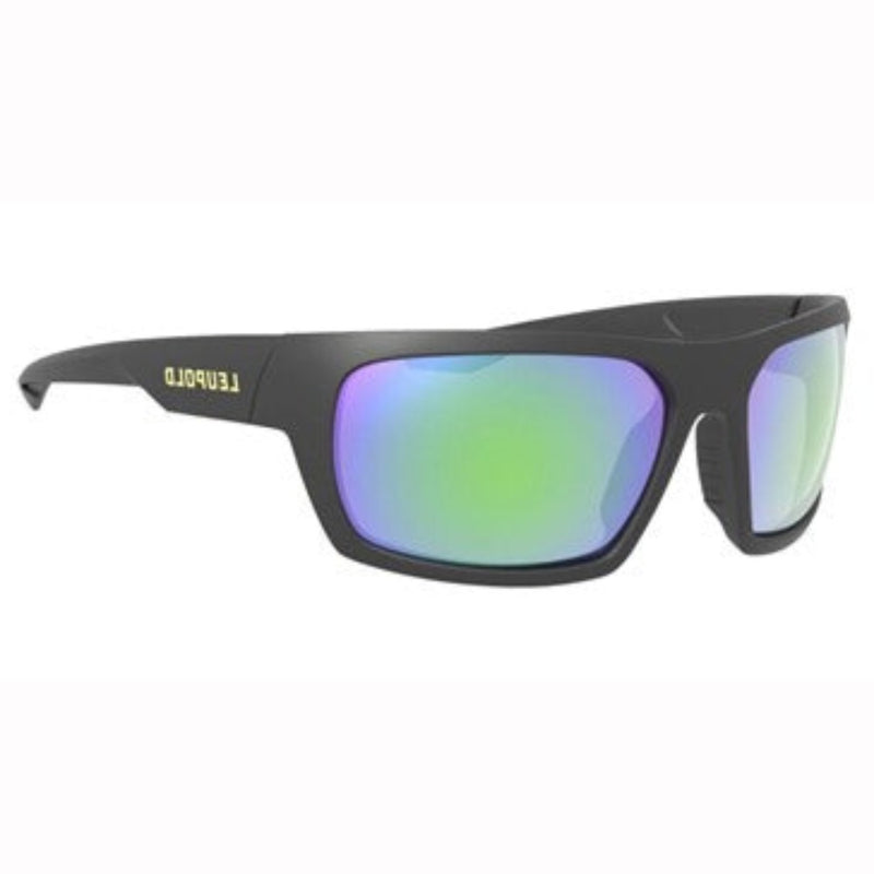 Load image into Gallery viewer, Leupold Packout Shooting Glasses - Matte Black Frames with Emerald Mirror Lens
