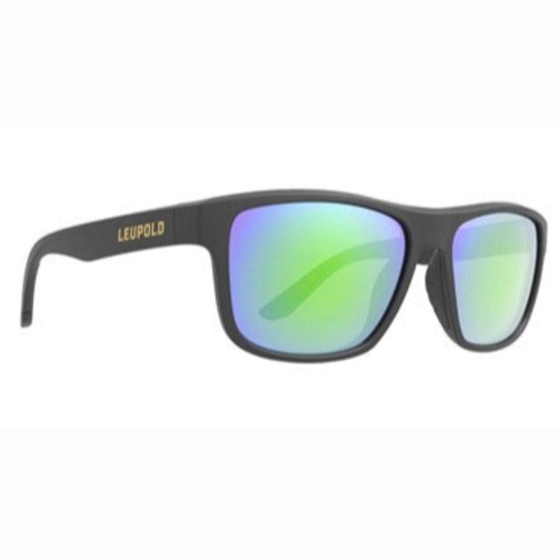 Load image into Gallery viewer, Leupold Katmai Shooting Glasses - Black Frames with Emerald Mirror Polarized Lens
