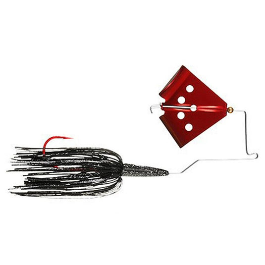 Megastrike Cavitron Buzzbaits - Black with Red Blade