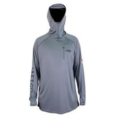 Aftco Jason Christie Long Sleeve Performance Hoodies Grey