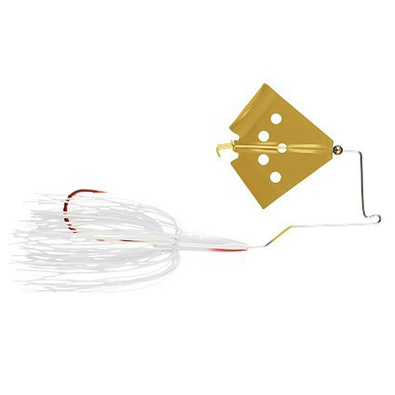 Load image into Gallery viewer, Megastrike Cavitron Buzzbaits - White with Gold Blade
