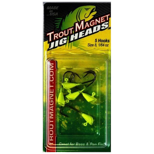 Trout Magnet Jig Heads - Chartreuse