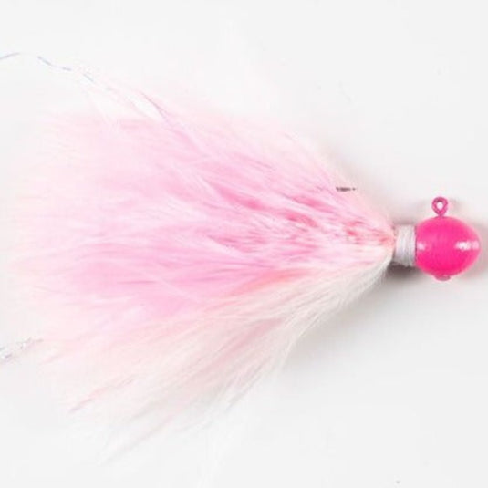 White River Zig Jigs - Pink with White Krystal Flash