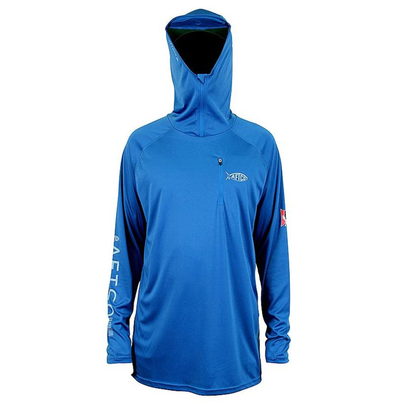 Load image into Gallery viewer, Aftco Jason Christie Long Sleeve Performance Hoodies Nautical Blue
