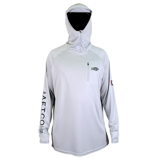 Aftco Jason Christie Long Sleeve Performance Hoodies Steel