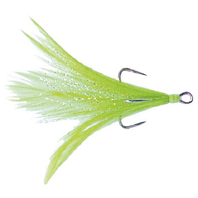 Mustad Dressed Treble Triple Grip - White Chartreuse