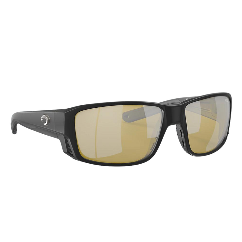 Load image into Gallery viewer, Costa Tuna Alley Pro Sunglasses - Black Frames and Sunrise Mirror Lenses
