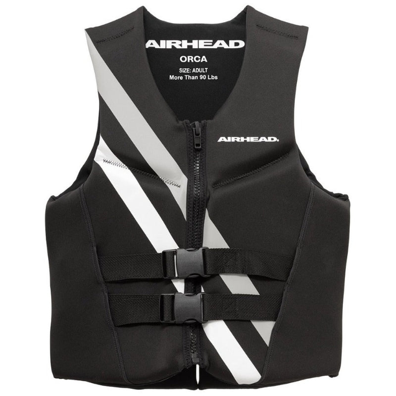 Load image into Gallery viewer, Airhead Neolite Orca Life Vest - Black with Grey and White Stripes
