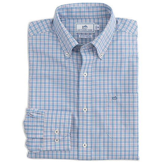 Southern Tide Rivercourse Plaid Inter-coastal Performance LS Shirt