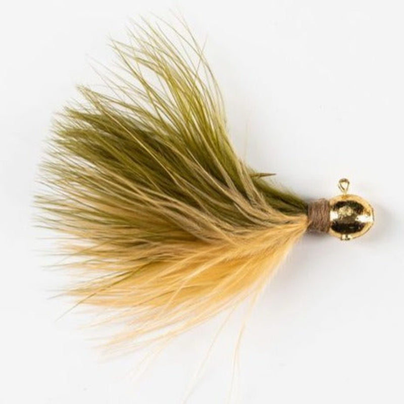 Load image into Gallery viewer, White River Zig Jigs - Gold and Olive Ginger
