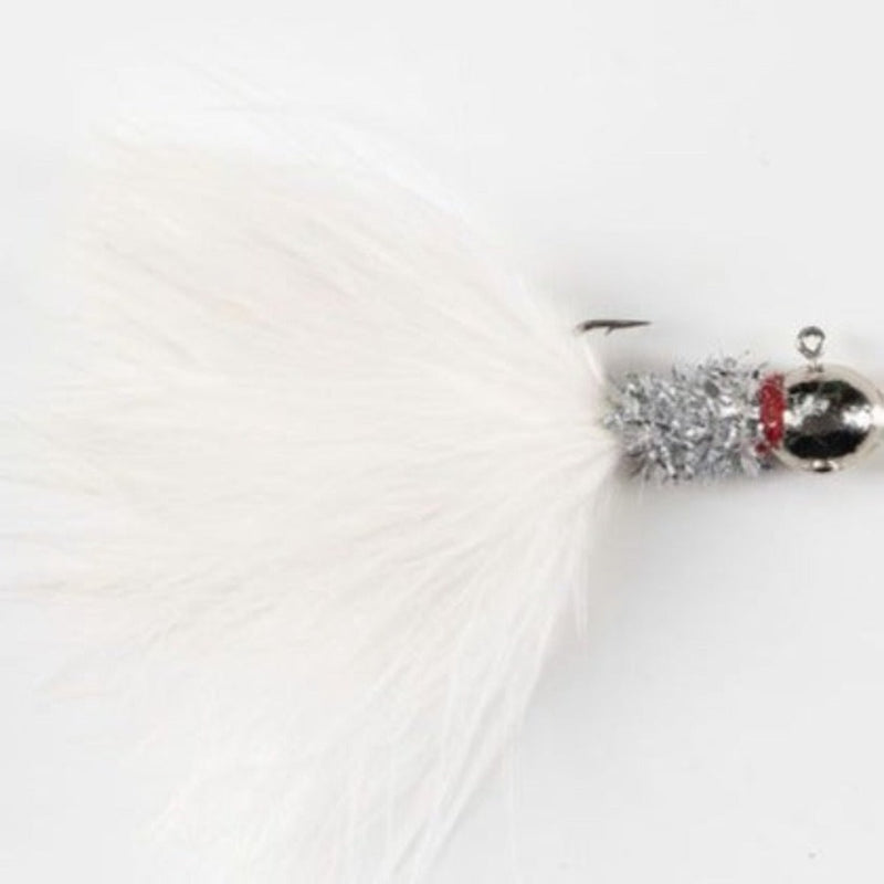 Load image into Gallery viewer, White River Zig Jigs - Chrome White and Silver Tinsel
