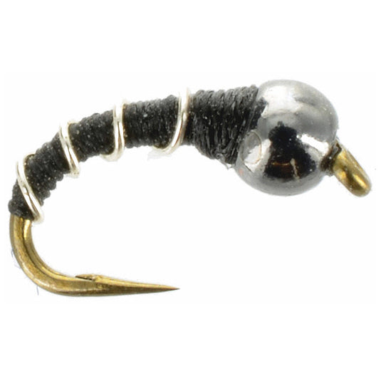 Umpqua Tungsten Zebra Midge Flies - Black and Gold