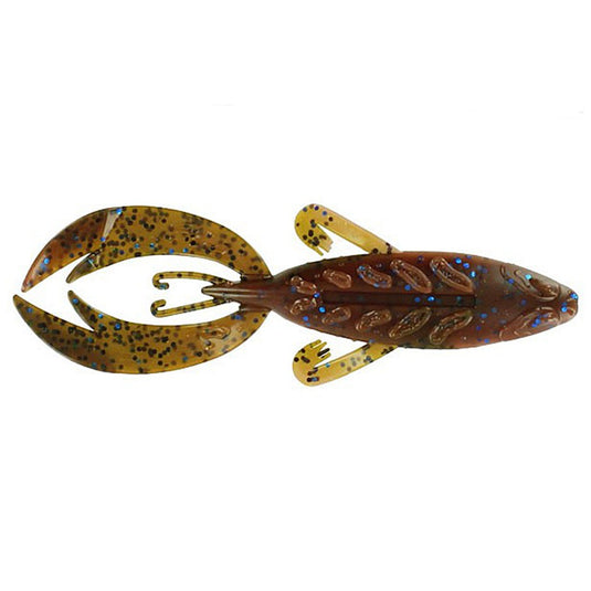 Big Bite Baits Fighting Frog - Green Pumpkin Brown Swirl