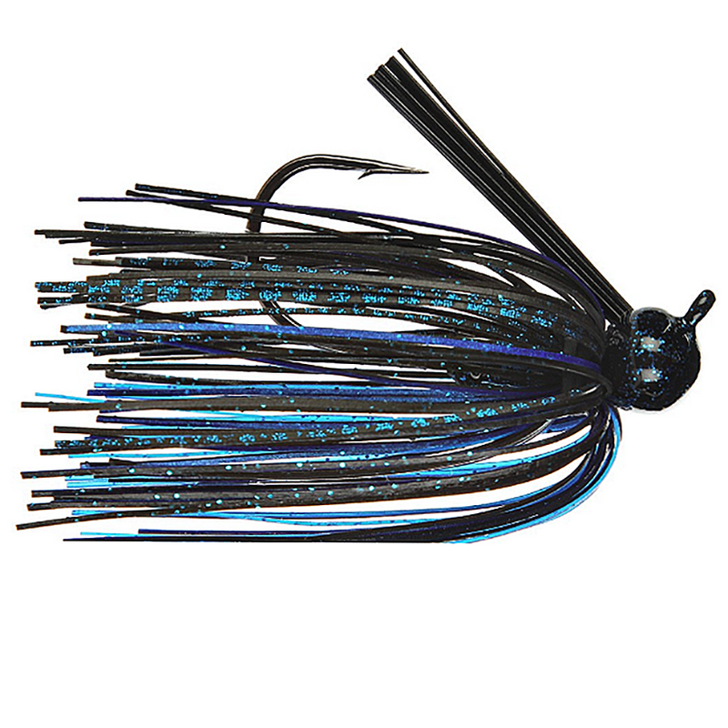 Load image into Gallery viewer, Dirty Jigs Tour Level Skirted Football Jig - Black and Blue
