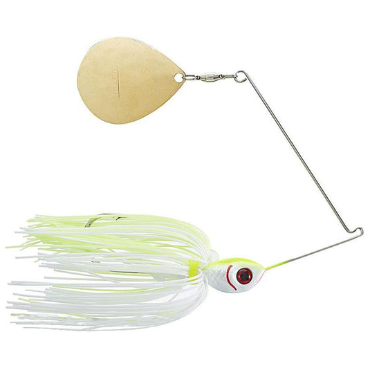 Booyah Single Colorado Blade Spinnerbaits - White Chartreuse with Gold Blade