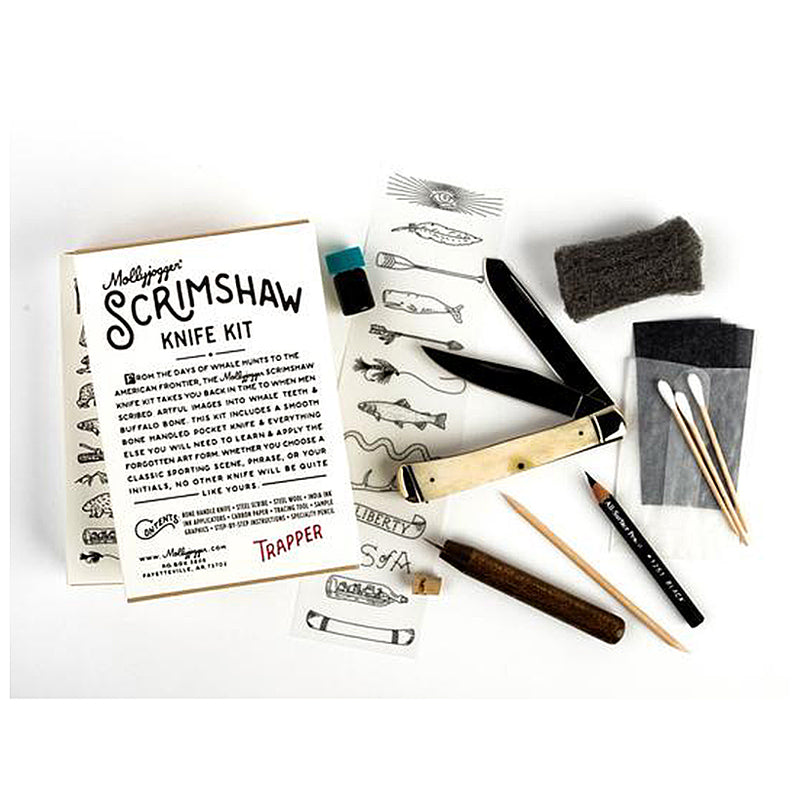 Load image into Gallery viewer, Mollyjogger Scrimshaw Trapper Knife Kit - Southern Reel Outfitters
