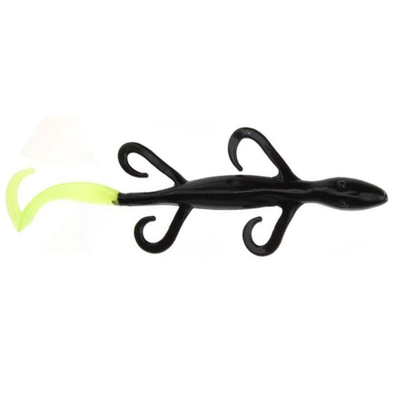 Load image into Gallery viewer, Zoom 6&#39;&#39; Lizards - Black with Chartreuse Tail
