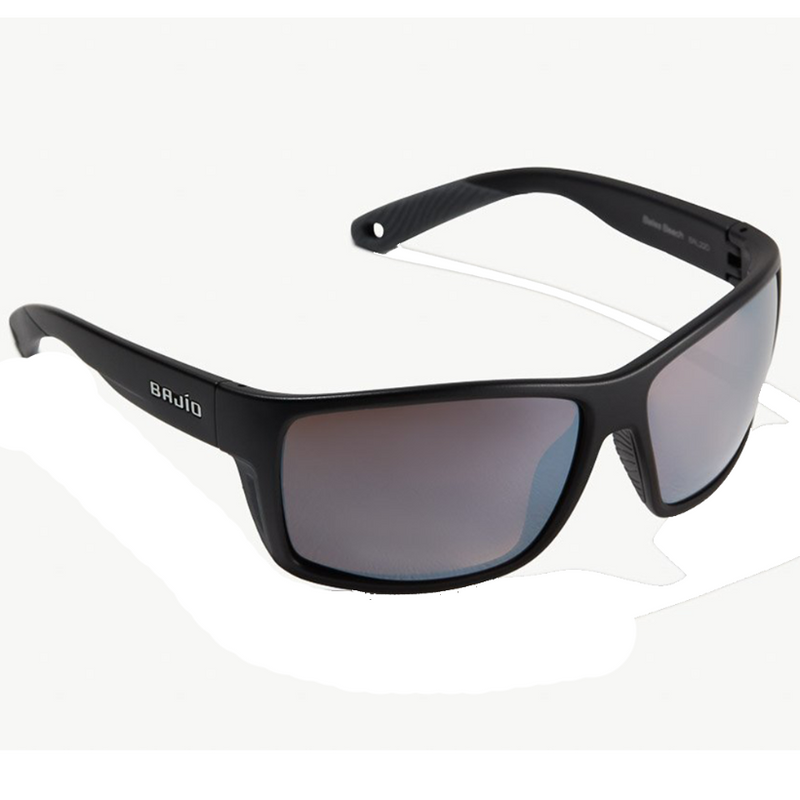 Load image into Gallery viewer, Bajio Bales Beach Sunglasses - Black Matte Cuda Silver Mirror
