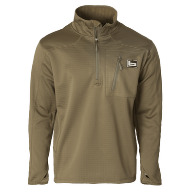 Banded Mid-Layer Quarter Zip Fleece Pullover - Spanish Moss