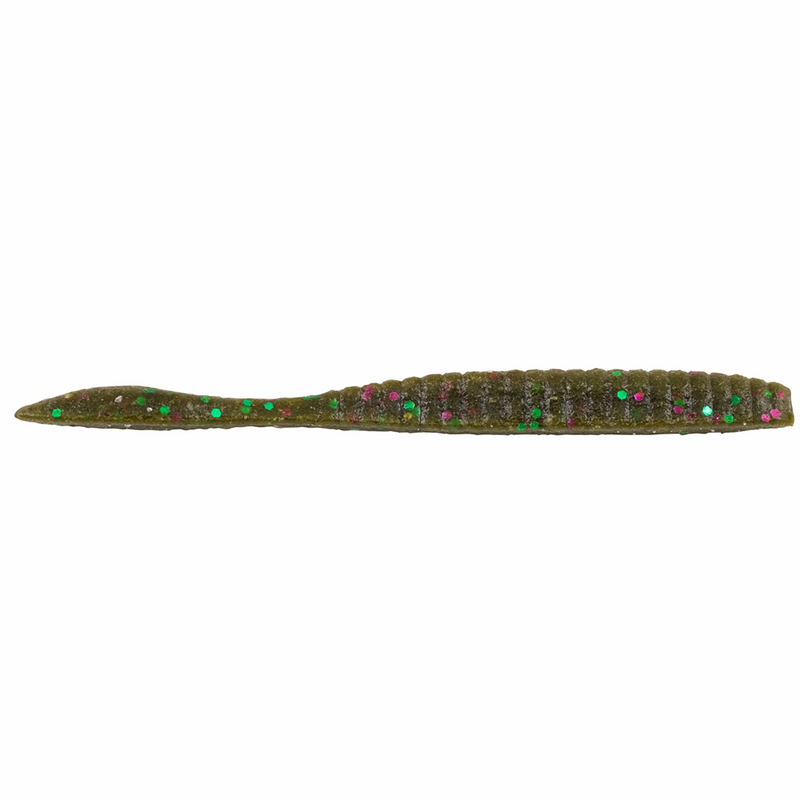 Load image into Gallery viewer, Berkley Powerbait Maxscent Flat Worms - Green Pumpkin Party
