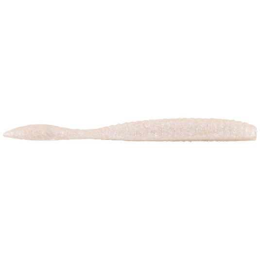 Berkley Powerbait Maxscent Flat Worms - White Pearl