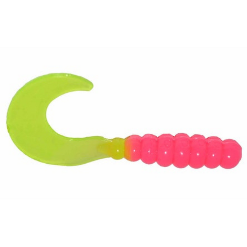 Load image into Gallery viewer, Big Bite Bait Fat Grubs - Bubblegum Chartreuse
