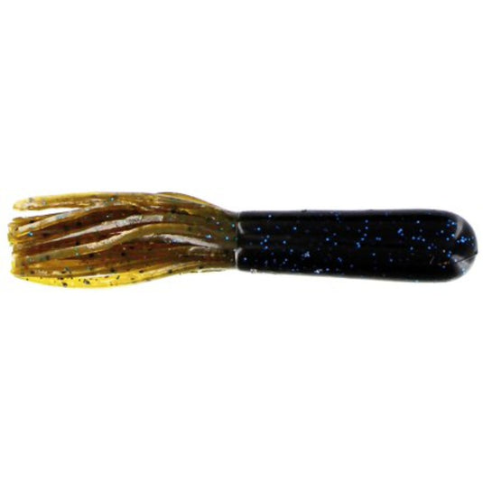 Big Bite Baits Tour Flipper Tube - Black Blue Silver Flake