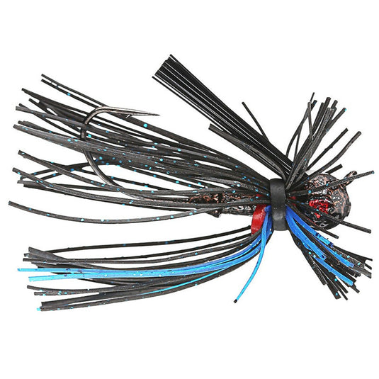 Jewel Heavy Cover Finesse Football Jigs - Black Blue