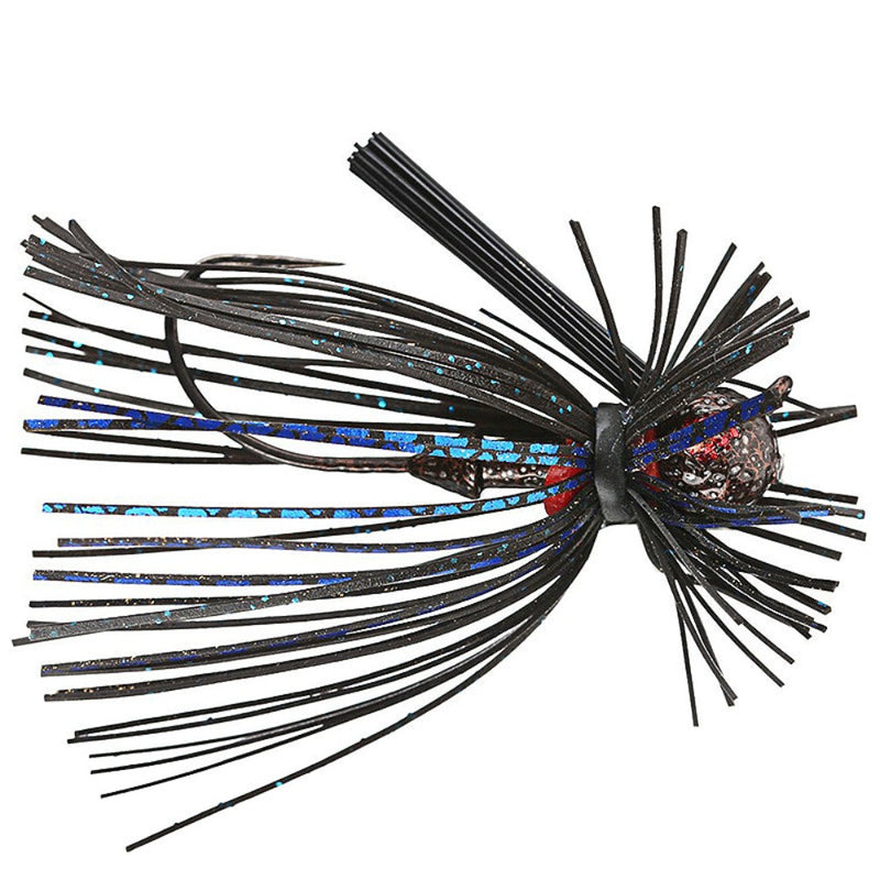 Load image into Gallery viewer, Jewel Heavy Cover Finesse Football Jigs - Black Blue Flash
