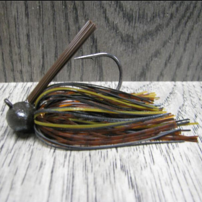 Load image into Gallery viewer, Brazalo Custom Lures Football Head Jigs - Black and Tan
