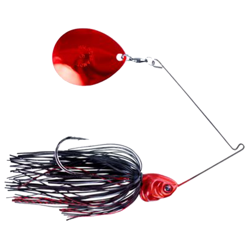 Booyah Covert Night Time Spinnerbaits Red Black