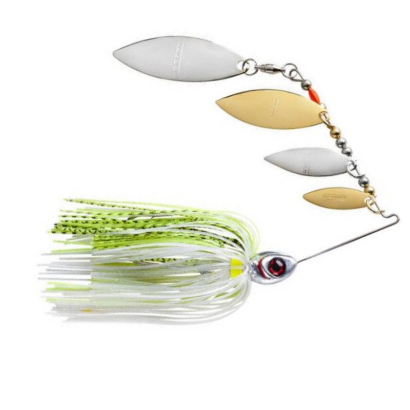 Load image into Gallery viewer, Booyah Super Shad Quad Blade Spinnerbaits - Chrome Chartreuse Glimmer
