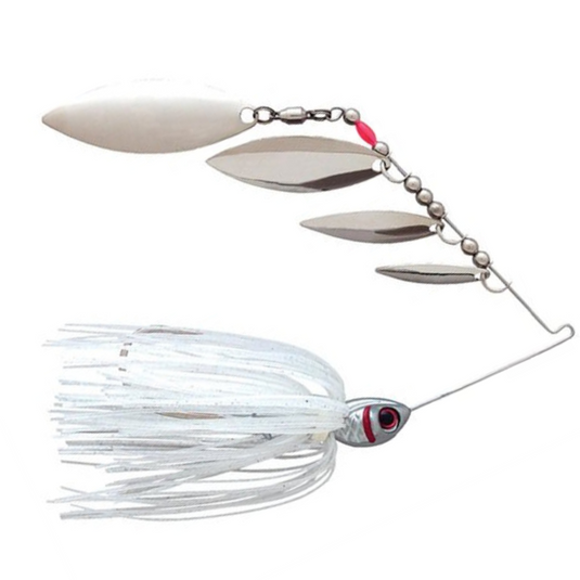 Booyah Super Shad Quad Blade Spinnerbaits - Chrome Pearl Shiner