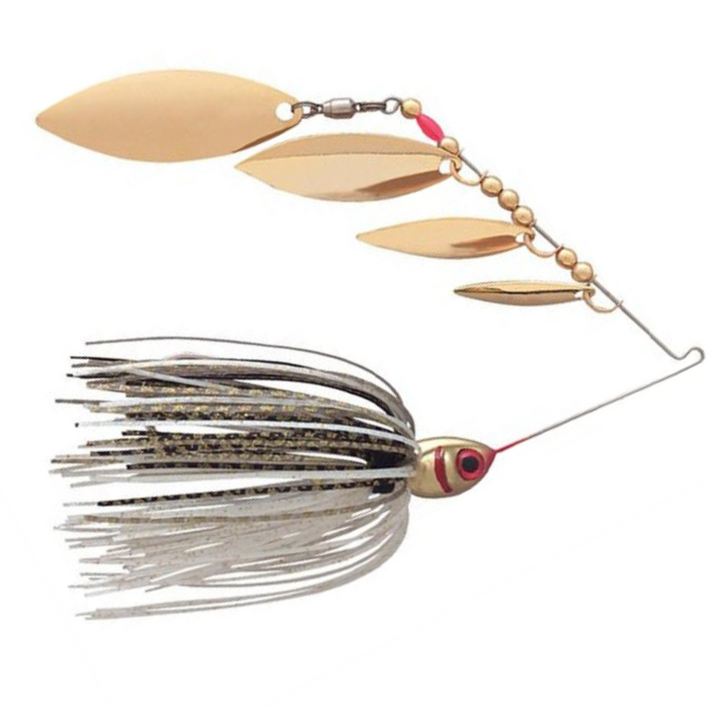 Load image into Gallery viewer, Booyah Super Shad Quad Blade Spinnerbaits - Gold Golden Shiner
