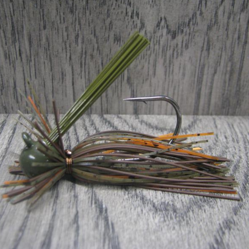 Load image into Gallery viewer, Brazalo Custom Finesse Jigs - Green Pumpkin Orange
