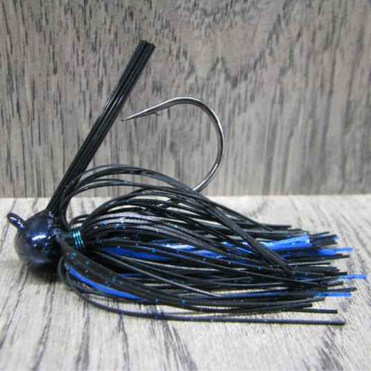 Brazalo Custom Lures Football Head Jigs - Black and Blue