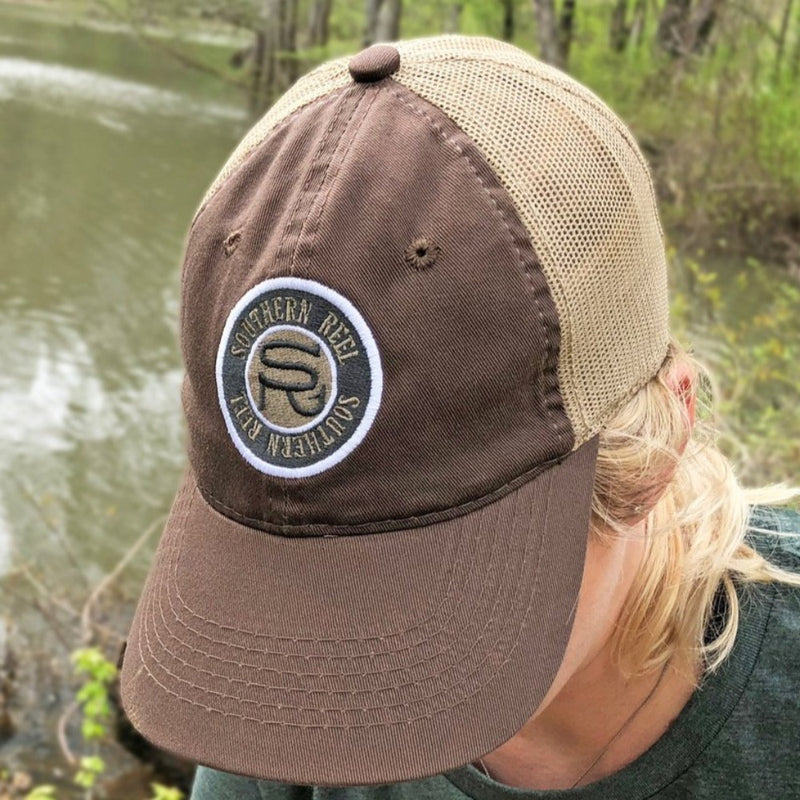 Load image into Gallery viewer, Southern Reel Outfitters Embroidered Hats Brown and Tan
